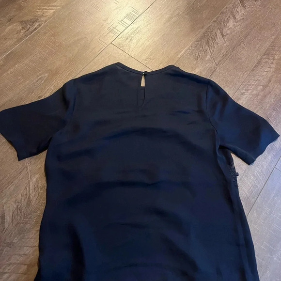 Rebecca Taylor Lace Stripe Silk Top - Picture 4 of 4